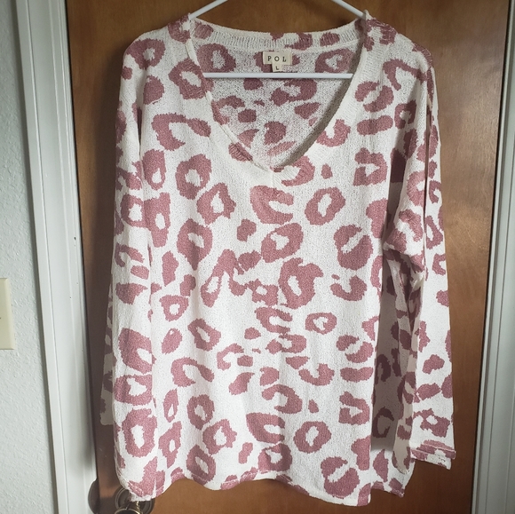 EC POL Raspberry leopard print Sweater - Picture 7 of 8